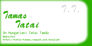 tamas tatai business card